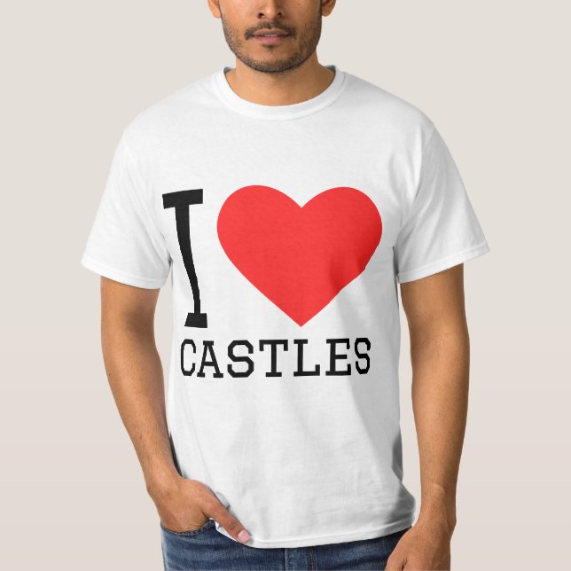 I love castles  t shirt (Framsida)