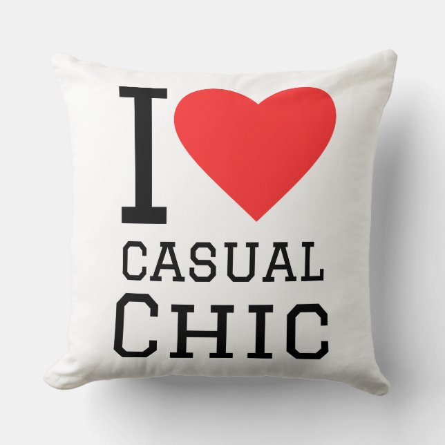 I love casual chic kudde (Framsida)