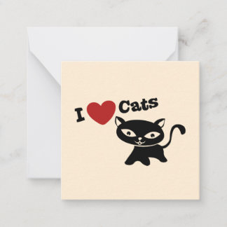 I Love Cat Anteckningskort
