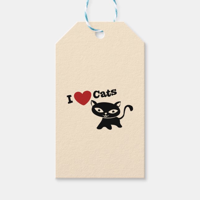 I Love Cat Presentetikett (Framsidan)