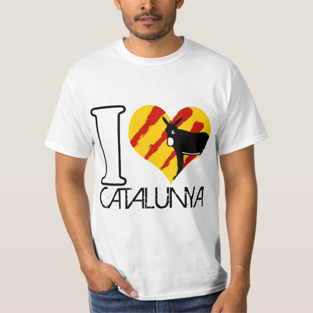 I Love Catalunya - Tshirt white Tee (Framsida)