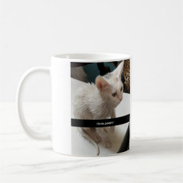 I Love Cats Coffee Mug. I Hate People Cat Mug. Kaffemugg