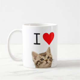 I Love Cats Custom Photo Mug Kaffemugg