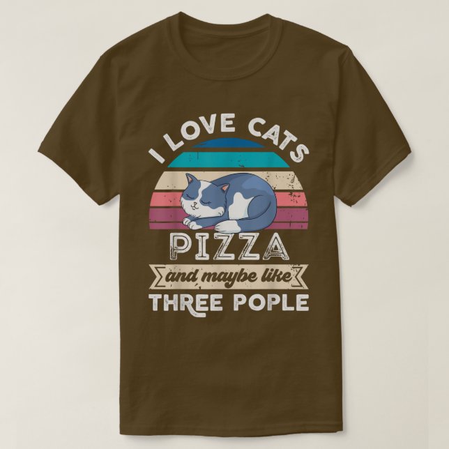 I love Cats Pizza and like Three People T-Shirt (Design framsida)