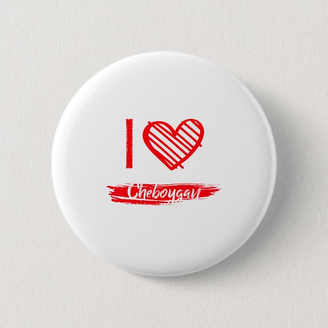 I Love Cheboygan I Heart Cheboygan  Knapp (Framsida)