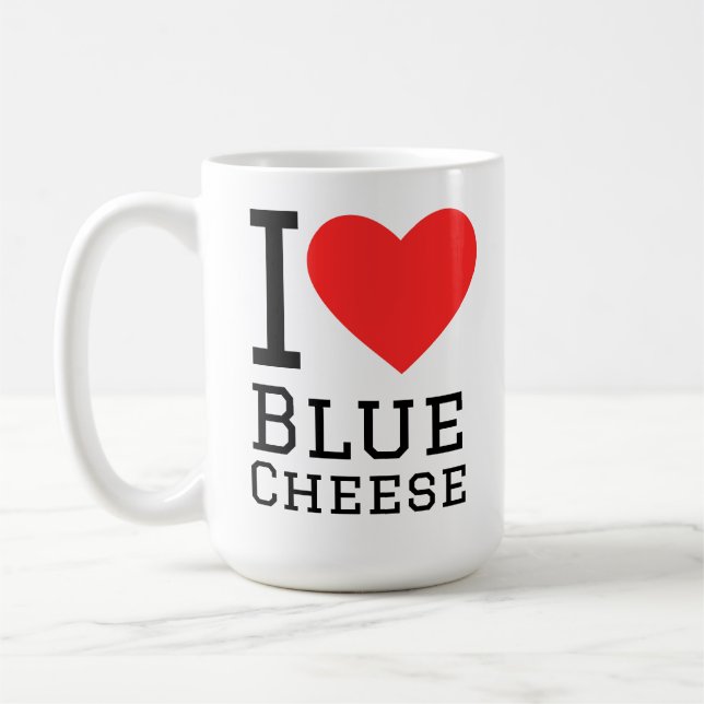 I love cheese blue kaffemugg (Vänster)