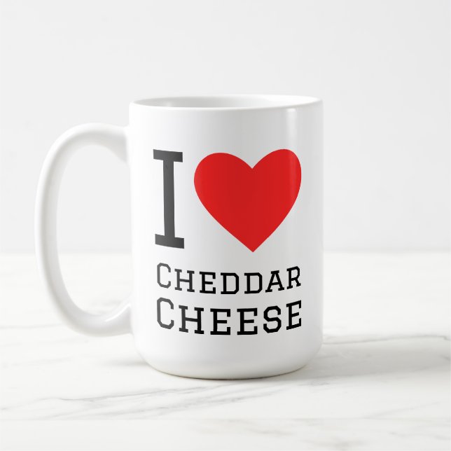 I love cheese cheddar kaffemugg (Vänster)