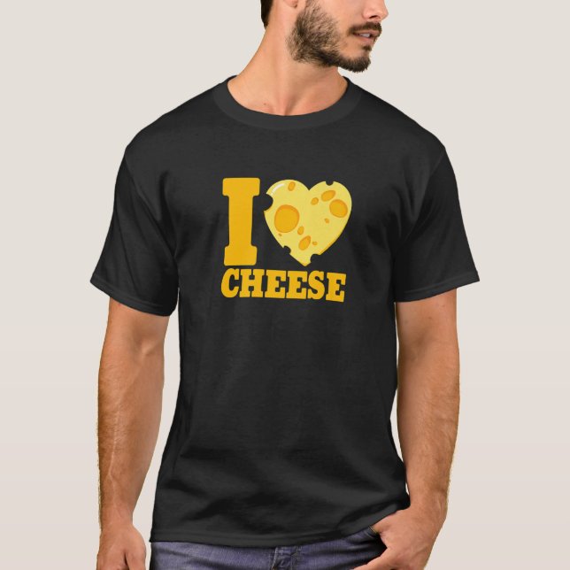 I love cheese heart Cheese 's day cheesy   2 T Shirt (Framsida)