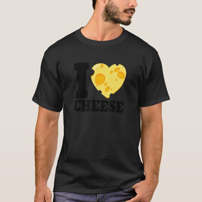 I love cheese heart Cheese 's day cheesy  2 T Shirt (Framsida)