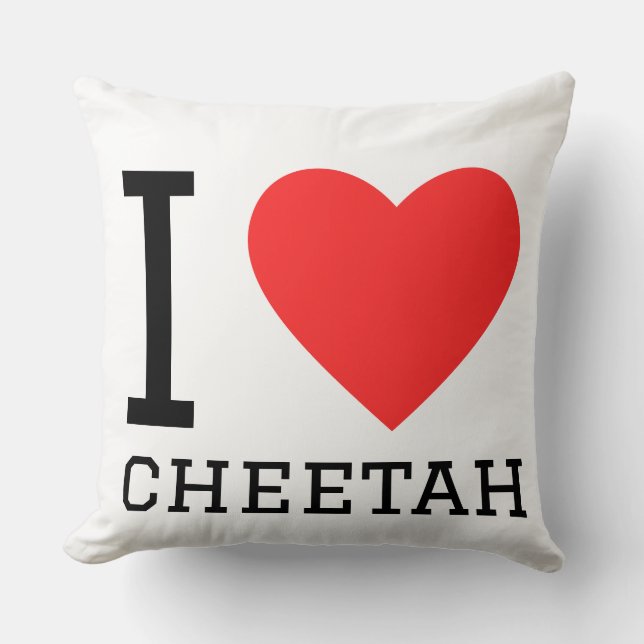 I love cheetah  kudde (Framsida)
