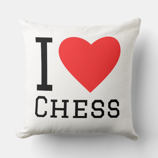 I love chess kudde (Framsida)