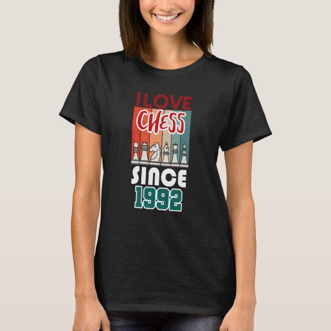 I love chess since 1992 t shirt (Framsida)