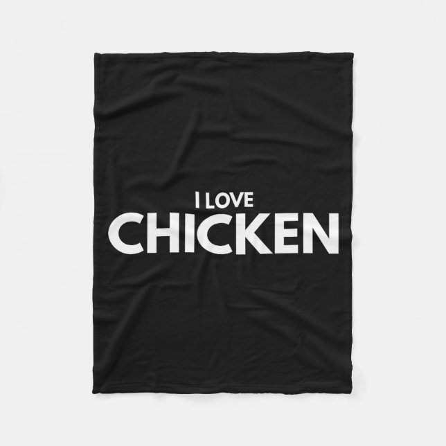 I Love Chicken Tee Shirt  Fleecefilt (Framsidan)