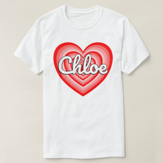 I Love Chloe Heart Chloe Name Funny Chloe Meme T Shirt (Design framsida)