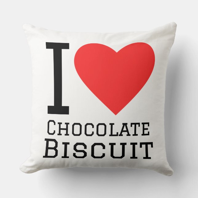 I love chocolate biscuit kudde (Framsida)
