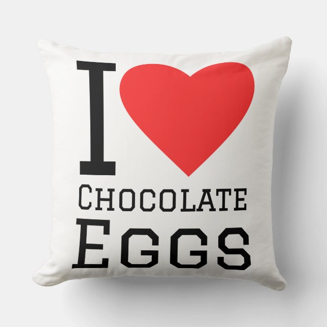 I love chocolate eggs square sticker kudde (Framsida)