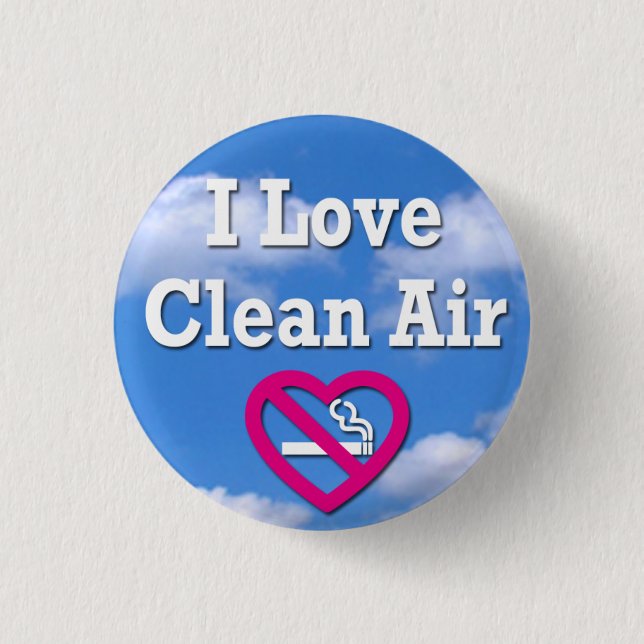 I Love Clean Air Knapp (Framsida)