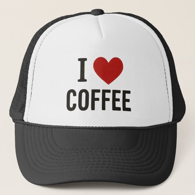 I Love Coffee Cap. Keps (Framsida)