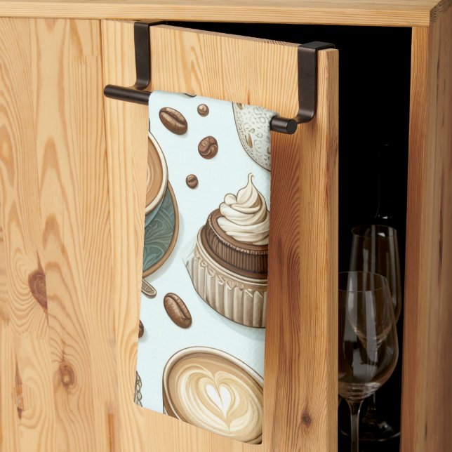 I Love Coffee Kökshandduk (Thirds Fold)