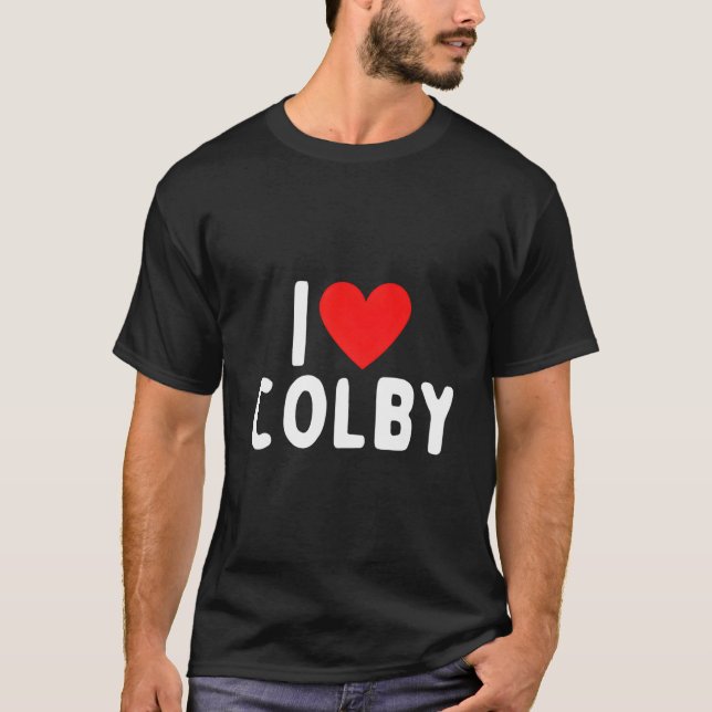 I Love Colby T Shirt (Framsida)