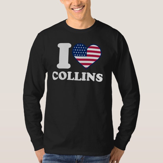 I love Collins I heart Collins T Shirt (Framsida)