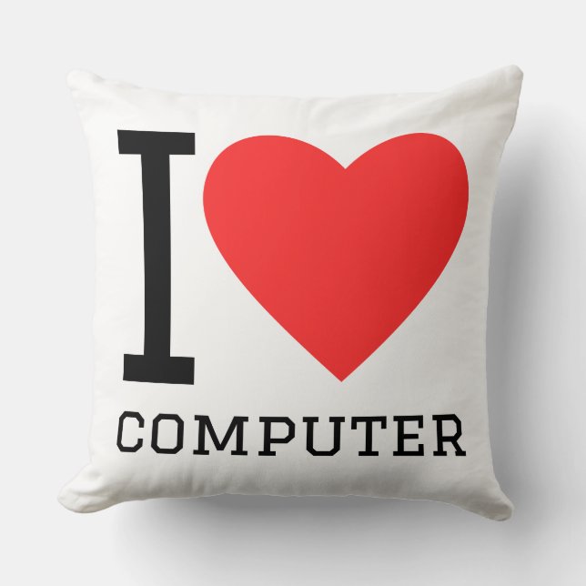 I love computer kudde (Framsida)