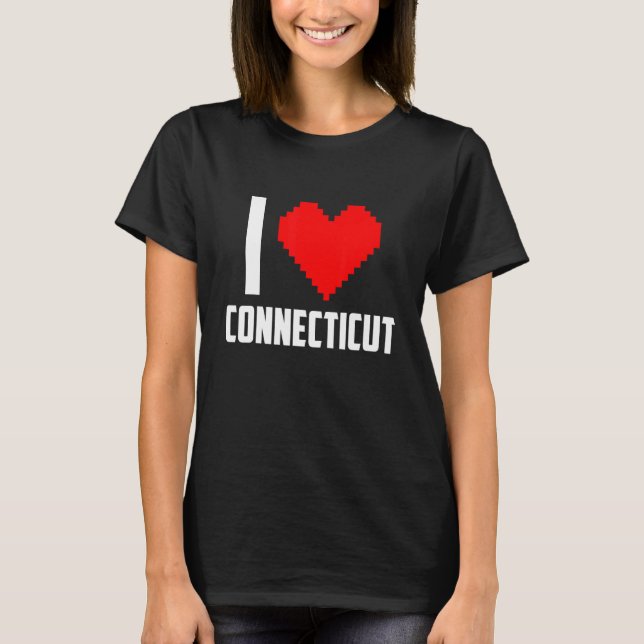 I love Connecticut T Shirt (Framsida)