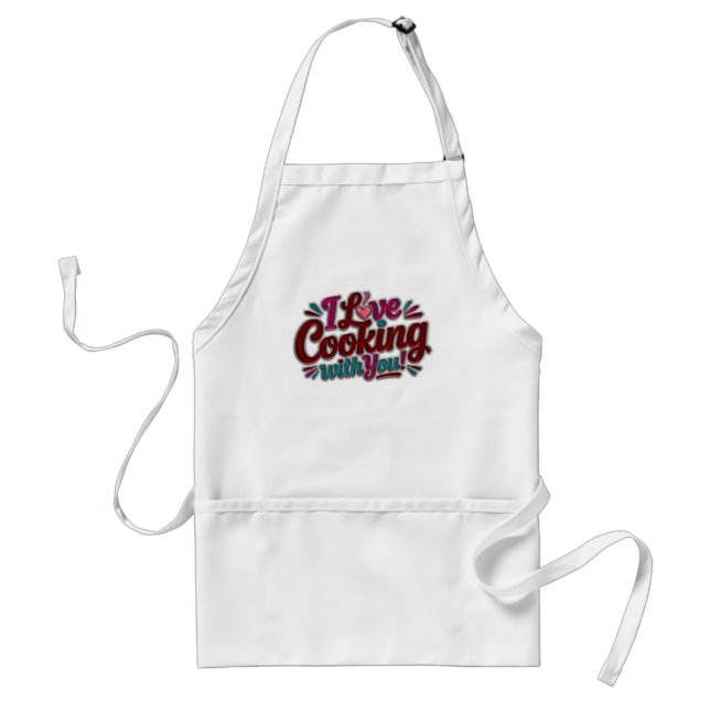 I love cooking with you printed apron förkläde (Framsidan)