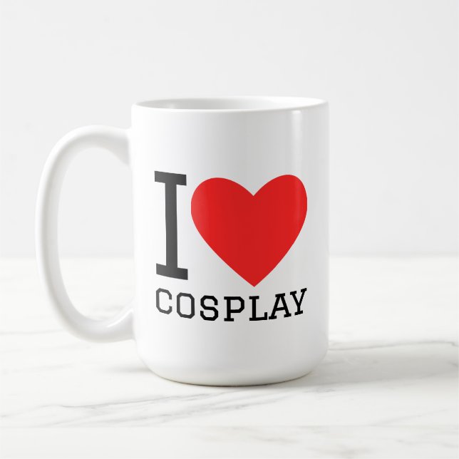 I love cosplay kaffemugg (Vänster)