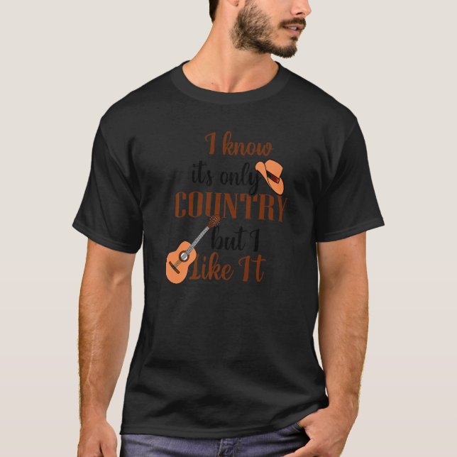 I Love Country Music  1 T Shirt (Framsida)