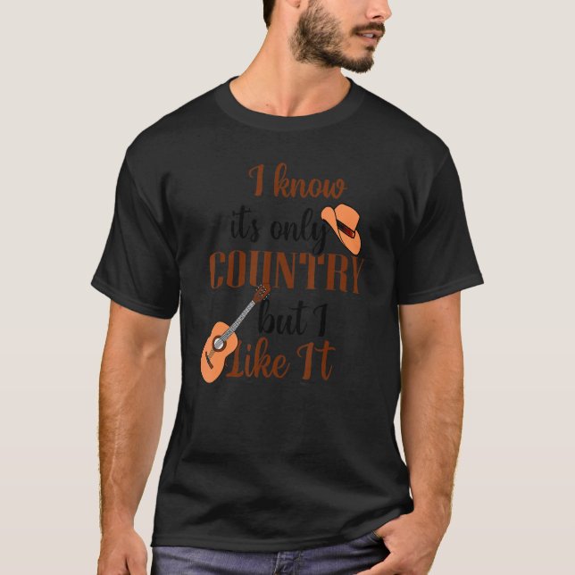I Love Country Music T Shirt (Framsida)