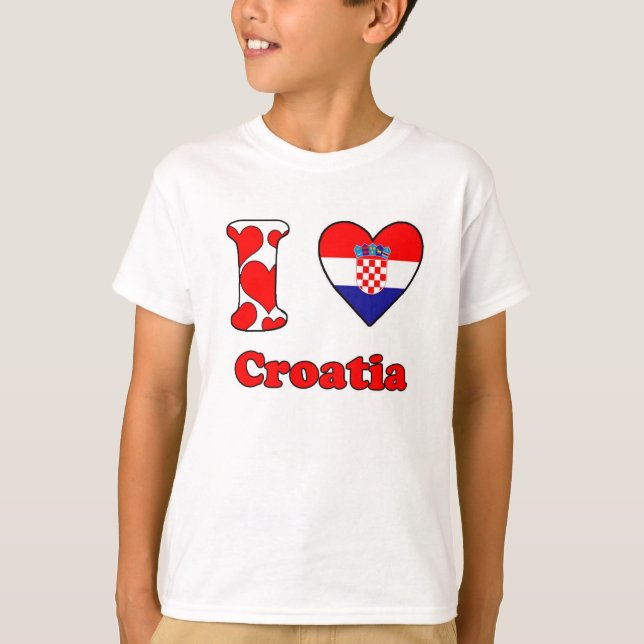 I love Croatia T Shirt (Framsida)