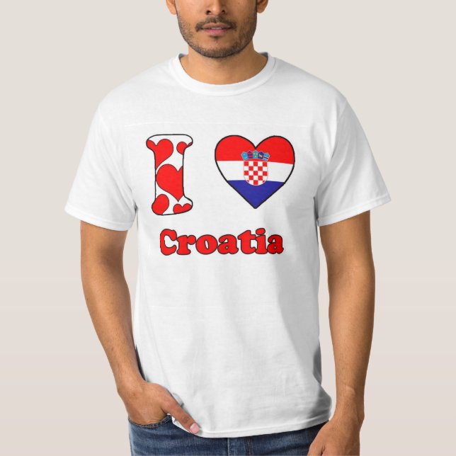 I love Croatia Tee Shirt (Framsida)