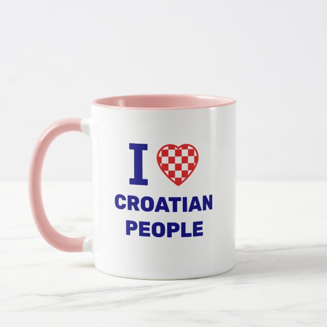 I Love Croatian People Mugg (Vänster)