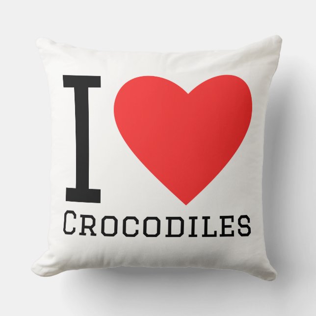 I love crocodiles kudde (Framsida)