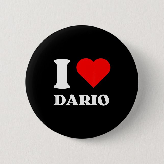 I Love Dario I Heart Dario Name Y2k Valentines Day Knapp (Framsida)