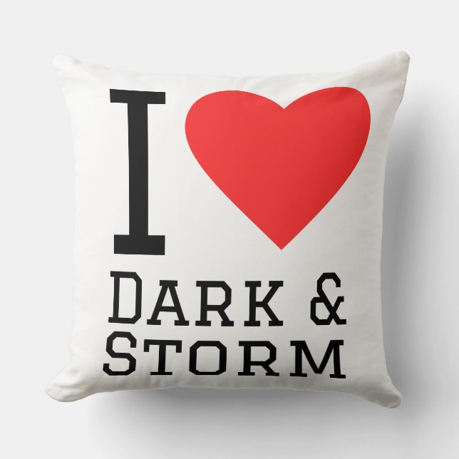I love dark and storm kudde (Framsida)