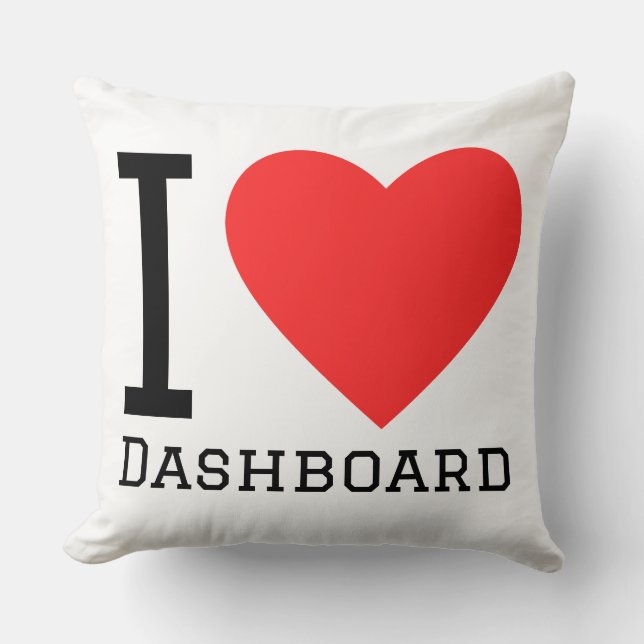 I love dashboard kudde (Framsida)