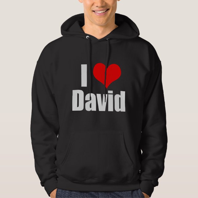 I Love David Hoodie (Framsida)
