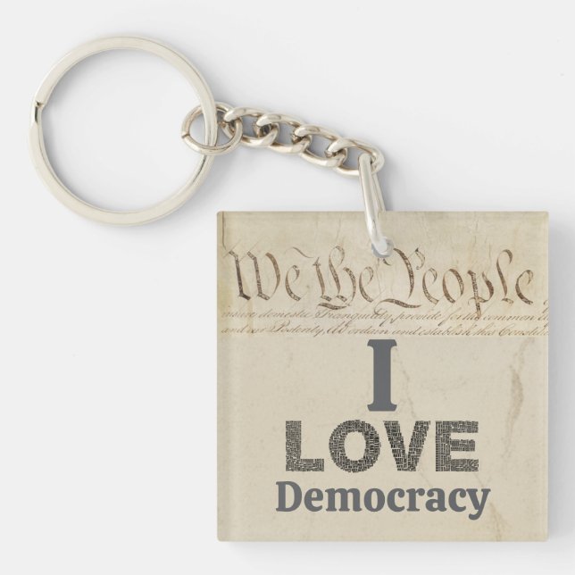 I Love Democracy Keychain (Framsidan)