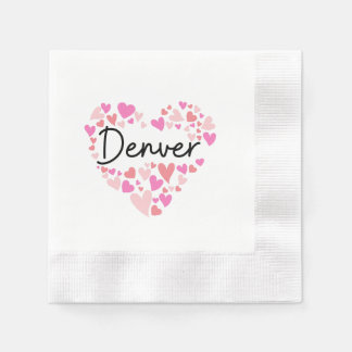 I love Denver - hearts for Denver Pappersservett