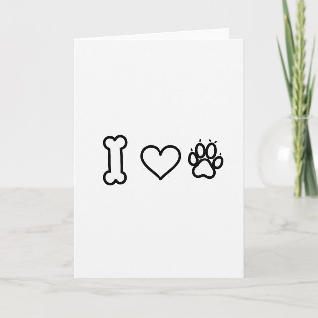 I Love Dogs Card Kort (Framsida)