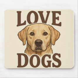 I Love Dogs Mouse Pad Musmatta