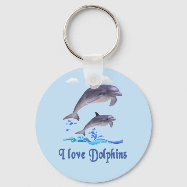 I love Dolphins Nyckelring (Framsida)
