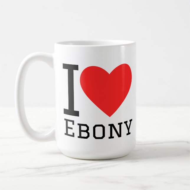 I love ebony kaffemugg (Vänster)