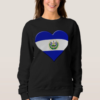 I love El Salvador National Flag Pride Heart T Shirt