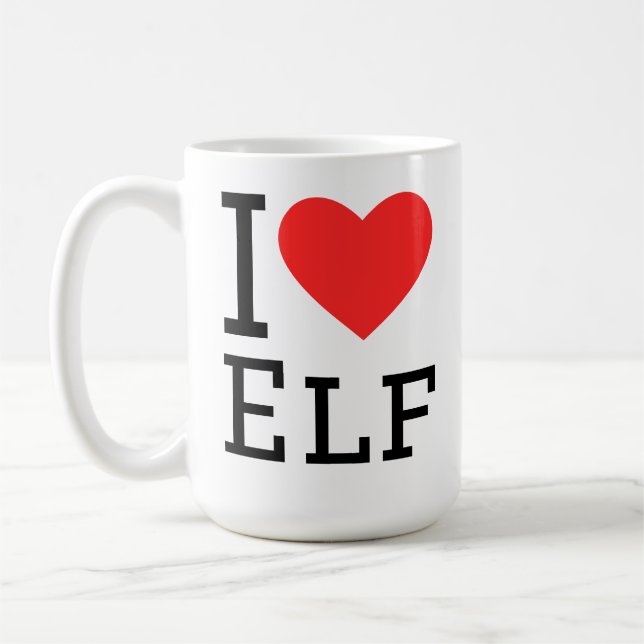 I love elf kaffemugg (Vänster)
