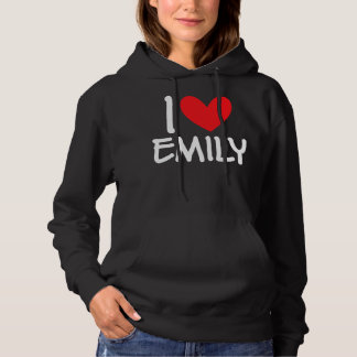 I Love Emily Name Personalized Girl Woman BFF T Shirt
