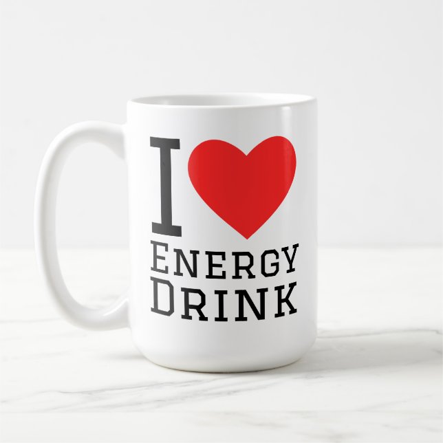 I love energy drink kaffemugg (Vänster)