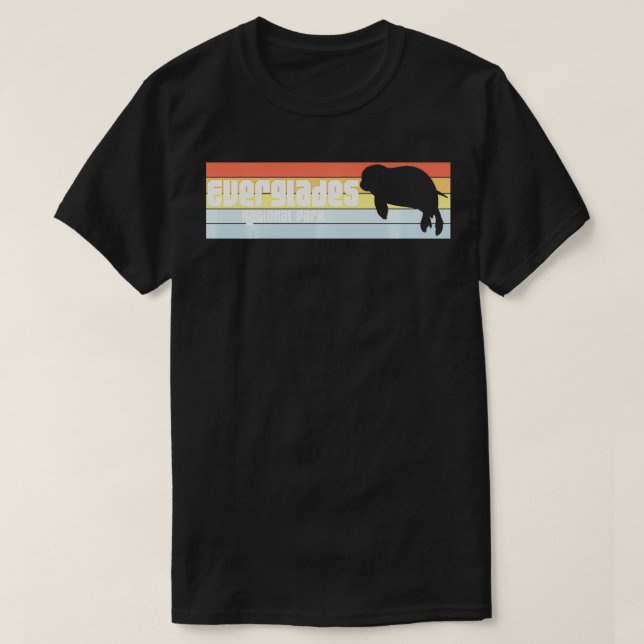 I Love Everglades National Park Florida FL Manatee T Shirt (Design framsida)